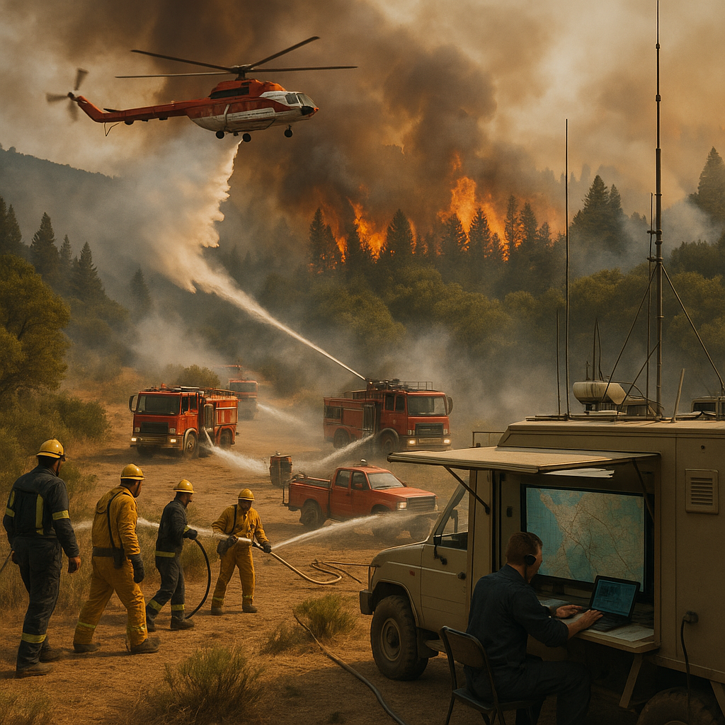 Geniş Açılı Orman Yangını Söndürme Koordinasyon Sahnesi
